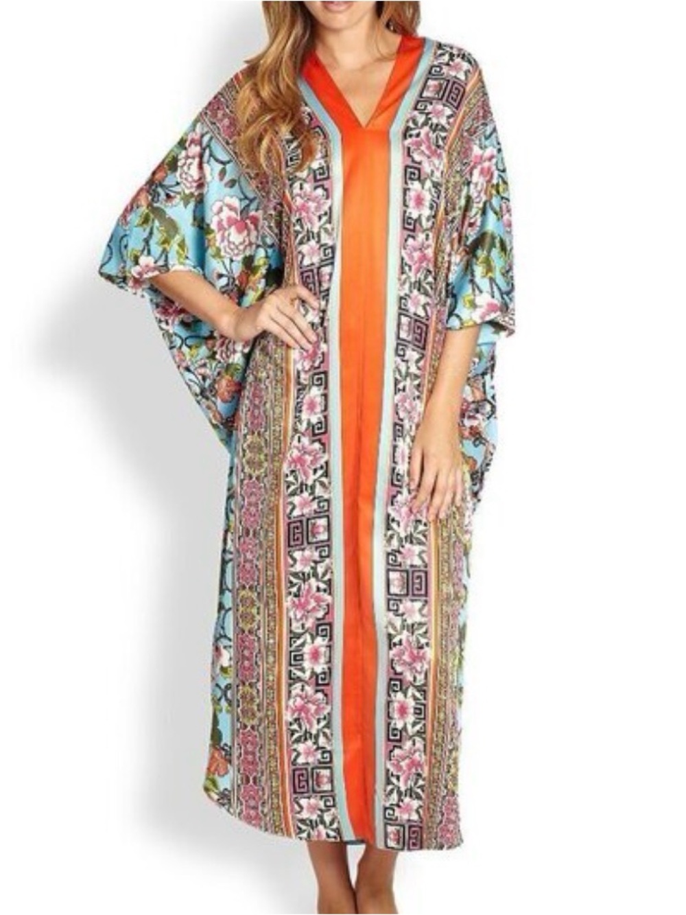 Natori Maxi Floral Caftan Mumu XXL